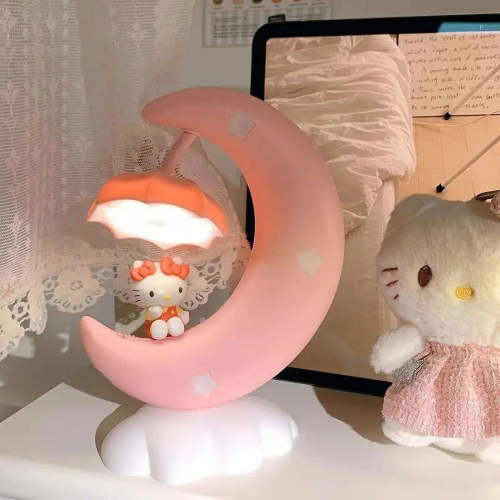 Sanrio Hello Kitty Cinnamoroll Pochacco Cartoon Creative Night Light Kawaii Bedroom Ambient Light Bedside Lamp Gift