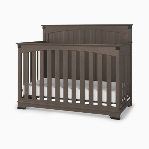 Child Craft Redmond Solid Back 4-In-1 Convertible Crib - Dapper Grey