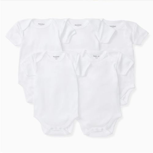 Bee Essentials Organic Short Sleeve Baby Bodysuit 5 Pack – Burt's Bees Baby