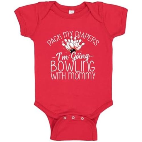 I'm Going Bowling with Mommy Baby One Piece Or Toddler T-Shirt Bowler Baby Clothes