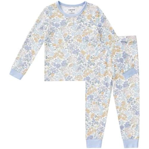 pureborn Baby Viscose from Bamboo Pajamas Set Toddler Girl Sleepwear 12M-8Y