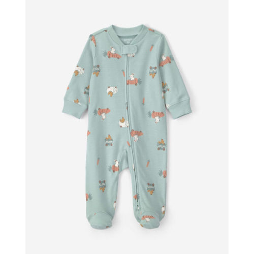 Baby Car Easter 100% Cotton 2-Way Zip Sleep & Play Pajamas - Seafoam | Carter's