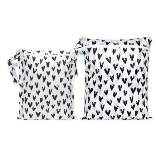 Wet Bag + Wet/Dry Bag Set: Hearts