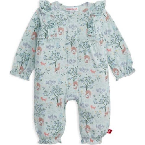 Love You Deerly Ruffle Magnetic Romper, 6-9M