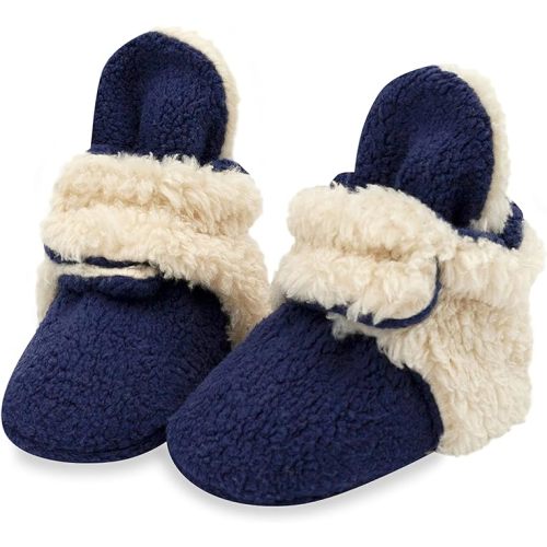 Zutano unisex-baby Cozie Fleece Baby Booties With Grippers