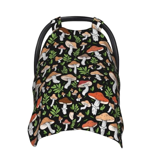 Mushroom Baby Car Seat Canopy Cover Multi Use Shower Gift, Nursing Cover for Mom Nursing Covers, Mushroom Baby Stuff Items