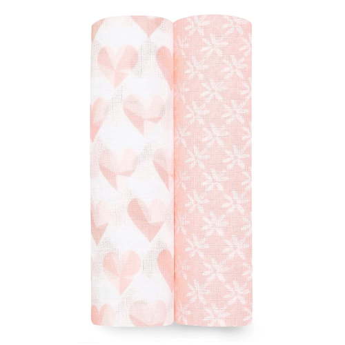 aden + anais Swaddles Cotton Muslin Baby Blankets (2 Count)