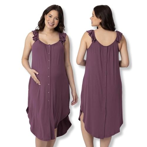 Kindred Bravely Ruffle Strap Labor and Delivery Gown | 3 In 1 Labor, Delivery, Nursing Gown for Hospital