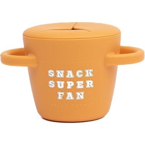 Snack Cups for Toddlers by Bella Tunno, Silicone Spill Proof Food Container with Lid, Babies & Kids 6-12 Months, Snack Super Fan