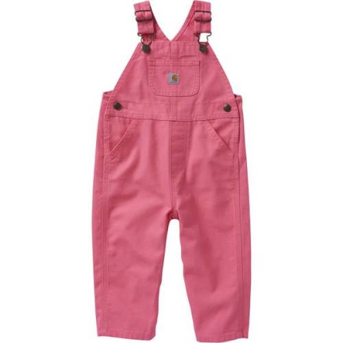 Girl's Loose Fit Canvas Bib Overalls