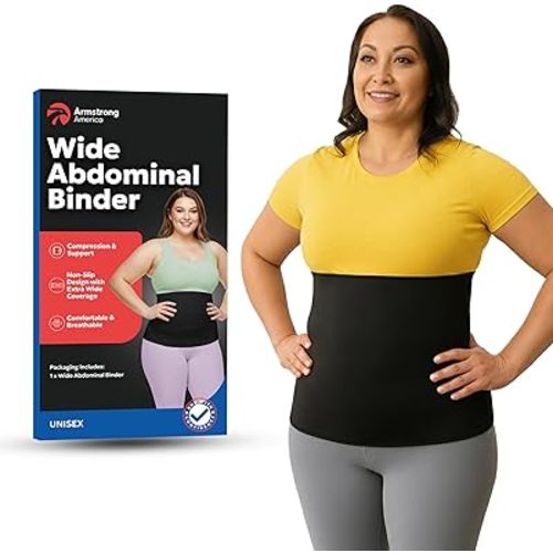 Abdominal Binder Post Surgery Tummy Tuck | Postpartum Belly Band Wrap | Post C Section Belly Binder | Stomach Compression Hernia Belt For Men or Women After Pregnancy Hysterectomy (L/XL)