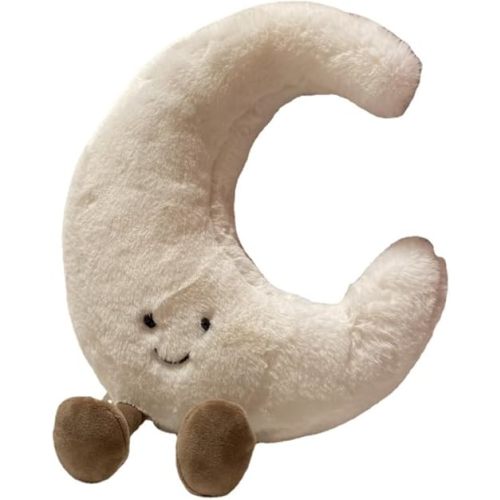 New Sun/Moon Stuffed Plush Toy,Soft Bedside Sofa Pillows,Stuffed Animal Plushie Doll Toys Room Decoration Gift for Children (Moon)
