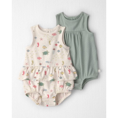 Baby Girl 2-Pack Organic Cotton Bubble in Under the Sea - Little Planet | Carter's