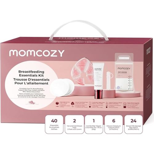 Momcozy 73PC Breastfeeding Essentials Kit,New Moms Postpartum Essentials
