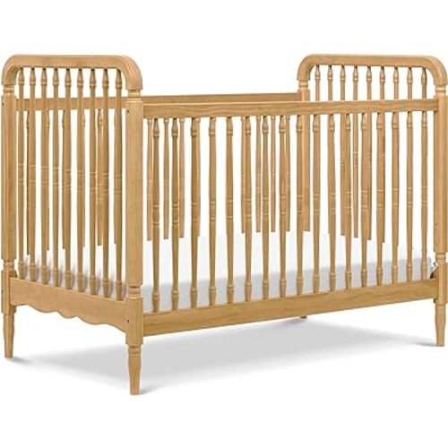 Namesake Liberty 3-in-1 Convertible Baby Crib w/Wooden Toddler Bed and Daybed Conversion - Durable, Easy to Assemble & GREENGUARD Gold Certified - 4 Adjustable Mattress Heights - Honey