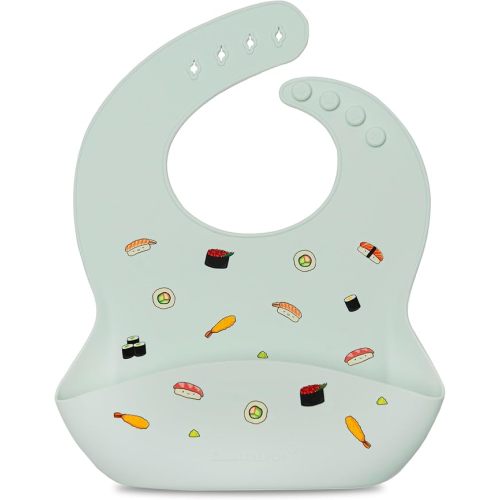 Loulou Lollipop Soft, Waterproof Silicone Feeding Bib for Babies and Toddlers