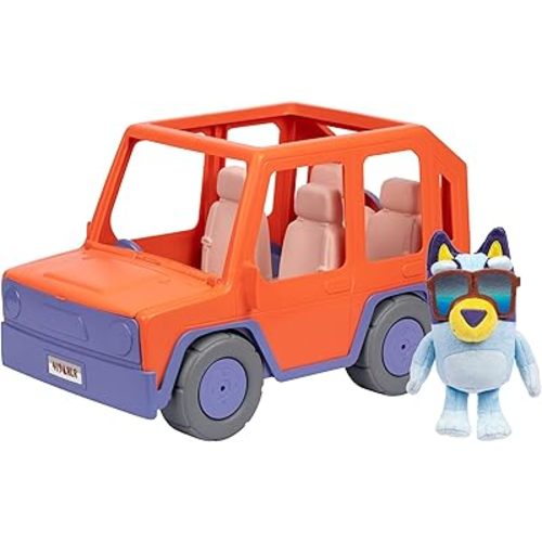 Bluey Big Heeler 4WD Big Car Toy, Interactive, Customizable Toddler Toy Car with Opening Hood Storage, Toddler Cars for Ages 3+