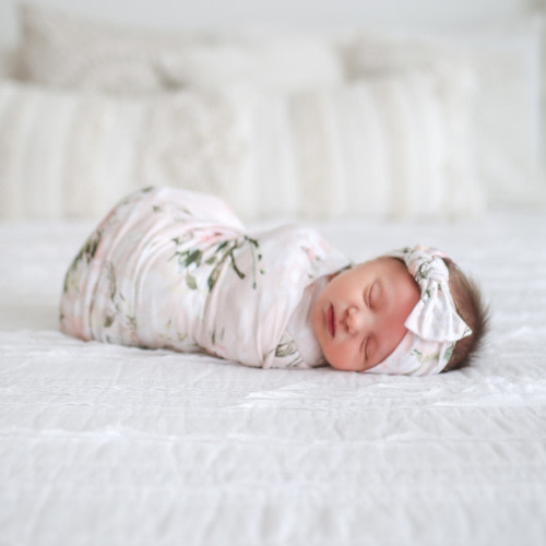 Swaddle Headband Set - Vintage Rose Pink