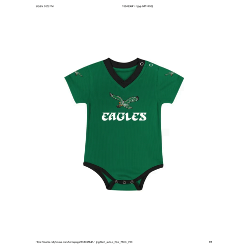 Philadelphia Philadelphia Eagles KELLYGREEN Baby Retro Team Captain One Piece