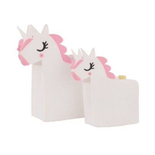 Little Love by NoJo White Unicorn Felt Storage Caddy 2pc: Microfiber, 11.5 Depth