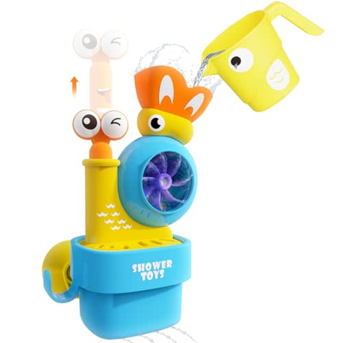 Bath Toys for Kids Ages 1-3: Snail Set with Watering Cup, Toddler Interactive Bath Toys with Strong Suction Cup, Attach to Any Tub or Shower Fun for Bath Time - Great for Boys, Girls Shower Gifts
