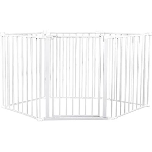 Regalo Safety 192" Super Wide Baby Gate & Play Yard, 2-in-1 Convertible Extra Wide Safety Barrier, Hardware Mounted for Toddlers & Pets, Tested & Safe for 30 Years, American Designed & Owned, White