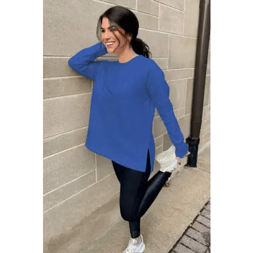 Yoga Nursing Tunic Sweatshirt- Light Heather Gray