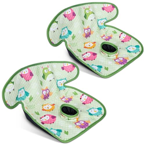COOLBEBE Infant Car Seat Protector for Potty Training, 2 Pack Dry Waterproof Car Seat Liner Toilet Training for Baby Infant Toddler, Piddle Pads Cover Pad for Strollers & Carseat (Green)