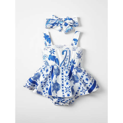 2 Pc Baby Girl Blue Amalfi Dress
