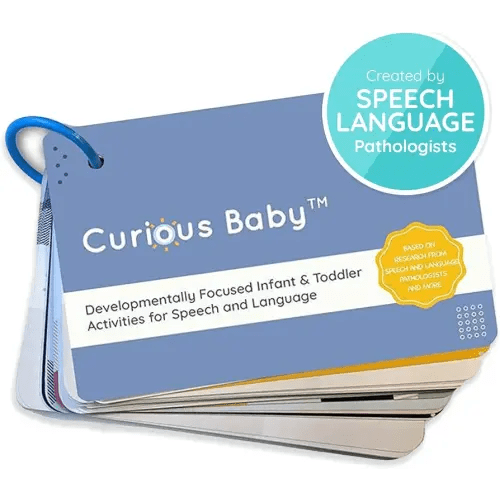 Curious Baby™ Speech & Language Development Cards (0–36 Months) | 26+ Research-Based Activities for Babies, & Toddlers, Educational Activity Milestone Flash Card Baby
