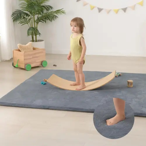 Gray Memory Foam Baby Play Mat for Playpen Thick Large Crawling Mat for Floor Soft Velvet Non-Slip for Kids Playroom Mat Rug - AliExpress 1501