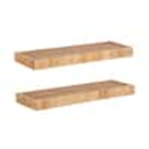 Kate and Laurel Rahmati 24 in. W x 8 in. D Natural Wood Decorative Wall Shelf 229673