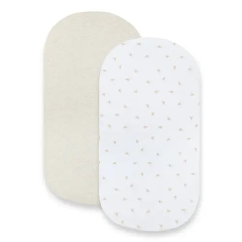 Golden Bee Organic Cotton BEESNUG® Fitted Bassinet Sheet 2 Pack