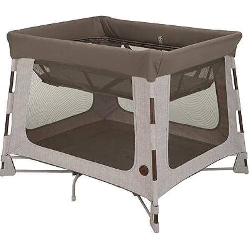 Maxi-Cosi Swift Baby Playard with Mat, Baby Playpen, Play Yard with Bassinet, Portable Playpen for Babies and Toddlers, Truffle