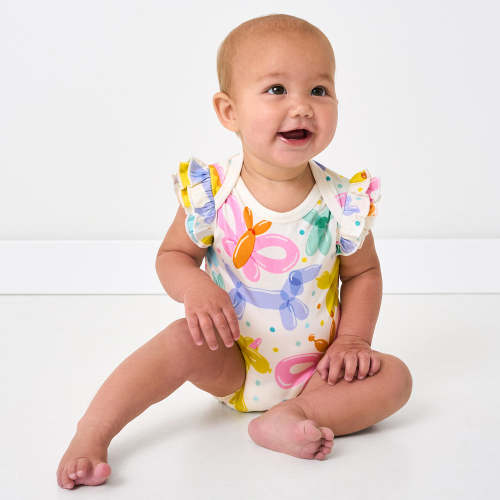 Balloon Bash Flutter Bodysuit | Little Sleepies