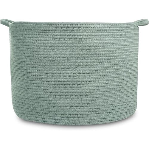 Natemia Extra Large Storage Basket (20" x 20" x 14") - Woven Baby & Toy Organizer, Blanket Basket