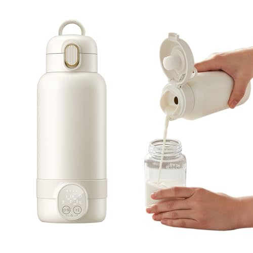 XEAMUN Portable Fast Heating Baby Milk Warmer for Travel,Baby Breastmilk & Water Warmer,Rechargeable 14000mAh Battery,Portable Bottle Warmer with 17 Ounces Capacity,Baby Feeding Water Warmer On the Go