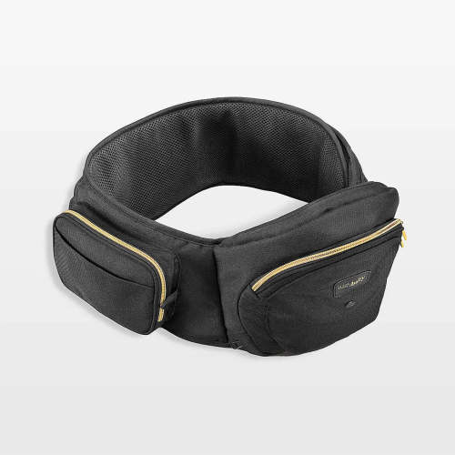 Hip Seat Baby Carrier - Newborn & Up - Black/Gold