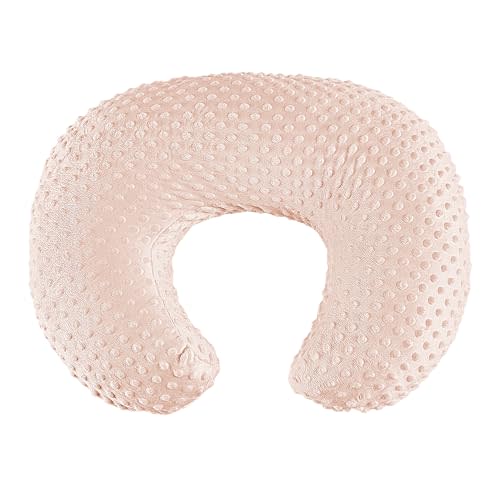Nursing Pillow for Bottle and Breastfeeding, Ergonomic Comfort | Nursing Essentials for Mom and Baby, Feeding Support Pillow with Removable Cover, Easier and Healthier Nursing (Light pink)