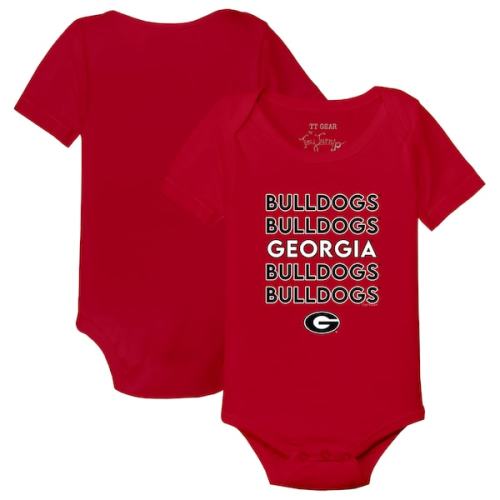 Infant Tiny Turnip Red Georgia Bulldogs Stacked Bodysuit
