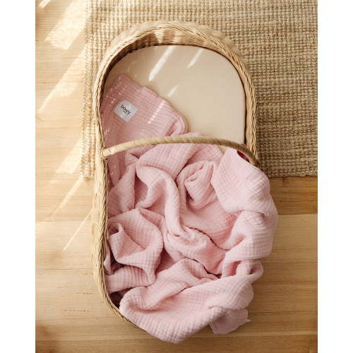 Muslin Bubble Blanket - Dusty Pink
