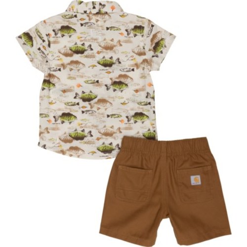 Carhartt Infant Boys CG8976 Print Shirt and Canvas Shorts Set - Short Sleeve
