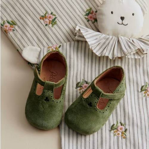Merveille Booties - Green Suede | Size 3-5