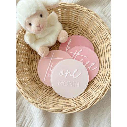 Baby Monthly Milestone Markers, Acrylic Baby Month Signs, Baby Boy, Baby Girl Monthly Photo Props, Birth Stats, Baby Name Announcement