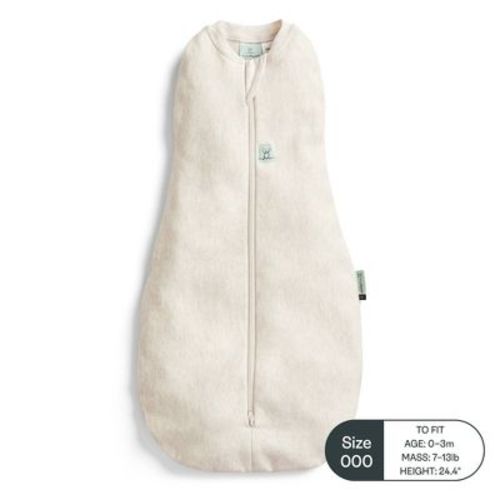 ergoPouch 1.0 TOG Organic Cocoon Swaddle Sack - Oatmeal Marle 0-3m