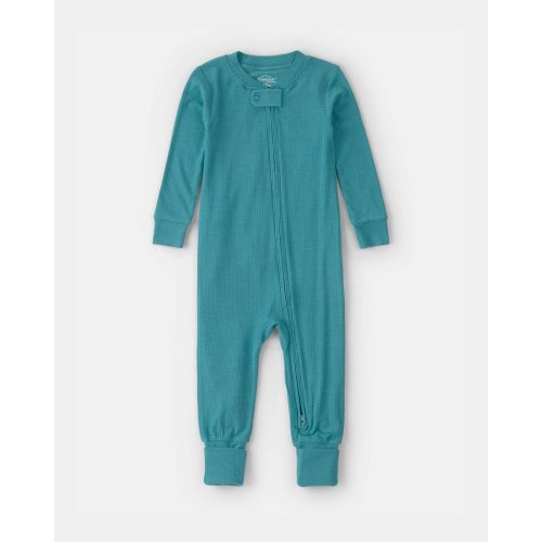 12 Months - Baby PurelySoft Snug Fit 1-Piece Pajama - Blue | Carter's