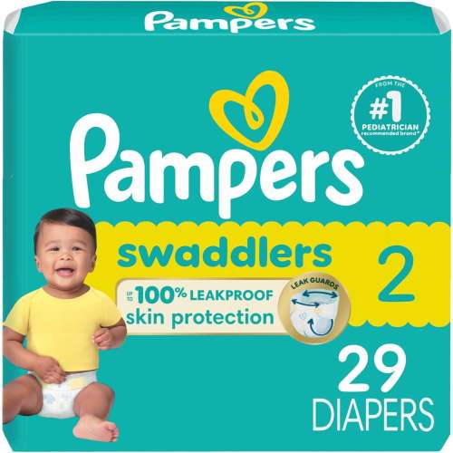 Pampers Baby Diapers - Swaddlers - Size 2, 29 Count, Ultra Absorbent Disposable Infant Diaper