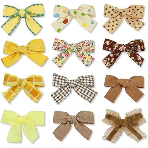 Baby Girl Hair Clips Set, 12 Pcs Hair Bows Barrettes