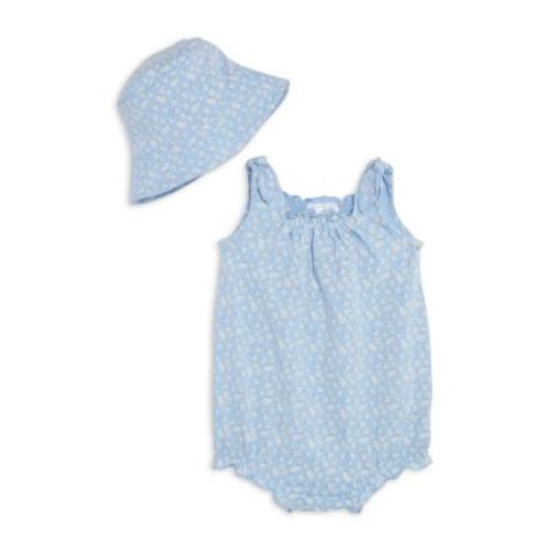 Girls' Slub Knit Romper & Hat Set, Baby - Exclusive
