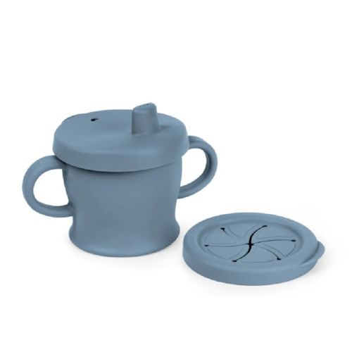 Haakaa Sip-N-Snack Cup Bluestone